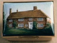 A Miniature Enamel Painting of a Country House by Anthony Phillips